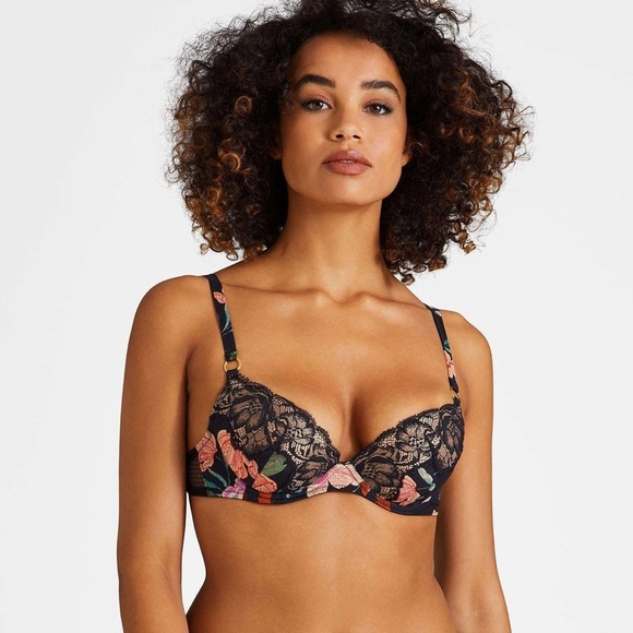 Aubade Sweet Folk Padded Plunge Bra! 32 - Picture 4 of 12